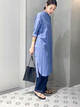 「NANO universe（ナノユニバース）のアイテム（デニムパンツ）」を使った、nano・universe lady's　STAFFさん（レディース・170cm）の夏コーディネート