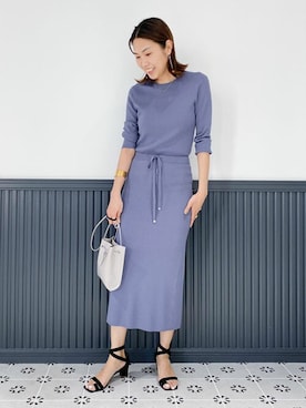 「NANO universe（ナノユニバース）のアイテム（ショルダーバッグ）」を使った、nano・universe lady's　STAFFさん（レディース・170cm）の夏コーディネート