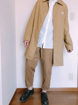 「花見」｜「アイテム（ステンカラーコート）」を使った、Tくんさん（メンズ・170cm）の春コーディネート
