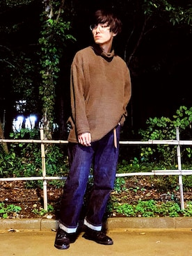 「torairoのアイテム（リング、シルバー系）」を使った、ゆうきもーてぃーよこさん（メンズ）の秋コーディネート