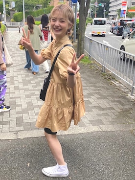 「アイテム（ワンピース/ドレス）」を使った、ibukiさん（レディース・158cm・10代）の夏コーディネート