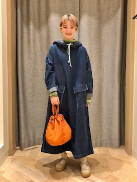 「orslow」｜「アイテム（ワンピース/ドレス）」を使った、ibukiさん（レディース・158cm）の秋コーディネート