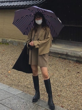 「CLANE（クラネ）のアイテム（ブルゾン）」を使った、nozomiaokiさん（レディース・162cm）の秋コーディネート