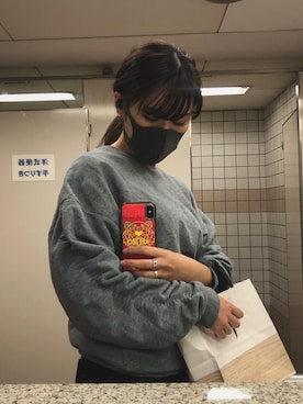 「RIM.ARK（リムアーク）のアイテム（スウェット、グレー系）」を使った、nozomiaokiさん（レディース・162cm）の秋コーディネート