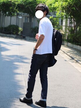「C6（シーシックス）のアイテム（バッグ）」を使った、ワタルさん（メンズ・180cm）の夏コーディネート