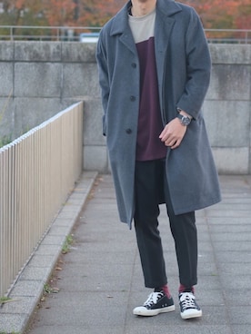 「スマートウオッチ」｜ワタルさん（メンズ・180cm）の冬コーディネート