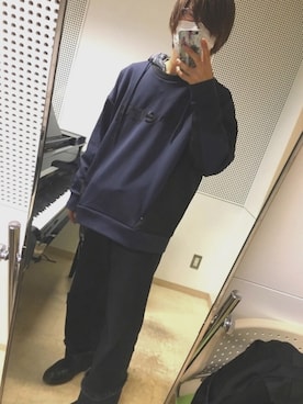 「HVC（エイチブイシー）のアイテム（パーカー）」を使った、飯沼ですさん（メンズ・173cm）の冬コーディネート