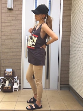 「Keith Haring（キース・ヘリング）のアイテム（腕時計）」を使った、keiさん（レディース・160cm）の夏コーディネート