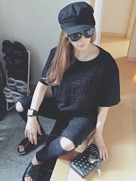 「Keith Haring（キース・ヘリング）のアイテム（腕時計）」を使った、keiさん（レディース・160cm）の夏コーディネート