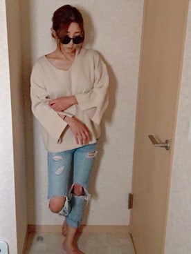 「BACKS（バックス）のアイテム（パンツ）」を使った、keiさん（レディース・160cm）の秋コーディネート