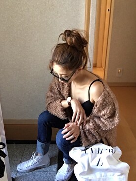 「インディゴデニム」｜「アイテム（ノーカラージャケット）」を使った、keiさん（レディース・160cm）の秋コーディネート