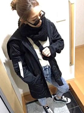 「STAMPD（スタンプド）のアイテム（ジャケット/アウター）」を使った、keiさん（レディース・160cm）の秋コーディネート