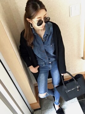 「動きやすい」｜「アイテム（その他アウター）」を使った、keiさん（レディース・160cm）の冬コーディネート