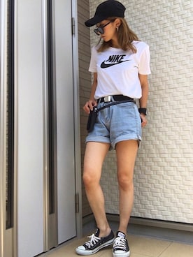 「Keith Haring（キース・ヘリング）のアイテム（腕時計）」を使った、keiさん（レディース・160cm）の夏コーディネート