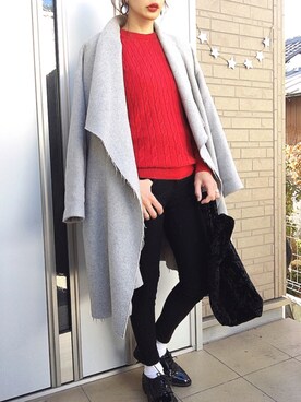 「白ソックス」｜keiさん（レディース・160cm）の冬コーディネート