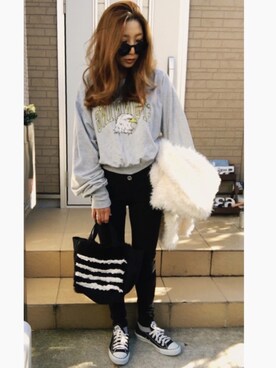 「FUN（ファン）のアイテム（その他アウター）」を使った、keiさん（レディース・160cm）の冬コーディネート