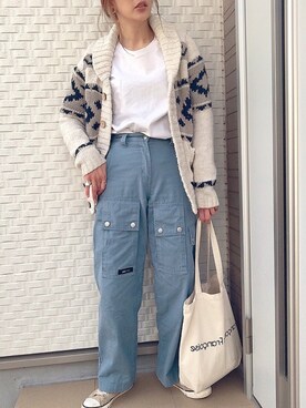 「カウチン」｜「アイテム（ジャケット/アウター）」を使った、keiさん（レディース・160cm）の冬コーディネート