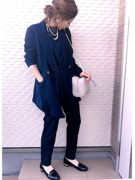 「titivate（ティティベイト）のアイテム（セットアップ）」を使った、keiさん（レディース・160cm）の春コーディネート