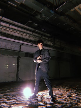 「PULL&BEAR（プルアンドベア）のアイテム（スラックス）」を使った、Peterson. Pさん（メンズ・180cm）の冬コーディネート