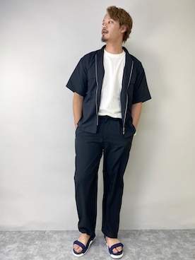「ラフスタイル」｜「アイテム（その他アウター）」を使った、Nylaus officialさん（メンズ・175cm）の夏コーディネート