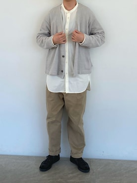 「REPRODUCTION OF FOUND（リプロダクションオブファウンド）の【REPRODUCTION OF FOUND】EX GERMAN TRAINER（スニーカー）」を使った、tanitaniさん（メンズ・173cm）の春コーディネート