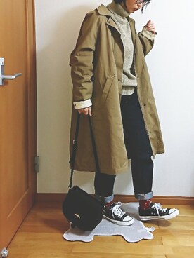 ばな奈さん（レディース・157cm）の冬コーディネート