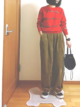 「アイテム（腕時計）」を使った、ばな奈さん（レディース・157cm）の秋コーディネート