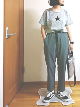 「иваси/イヴァシー（イヴァシー）のアイテム」を使った、ばな奈さん（レディース・157cm）の夏コーディネート