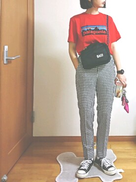「2018マイベストコーデ」｜「アイテム（アナログ腕時計）」を使った、ばな奈さん（レディース・157cm）の夏コーディネート