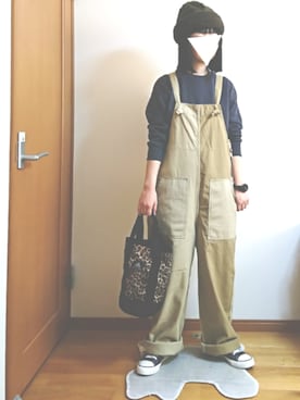 「Gregory」｜「アイテム（オールインワン・サロペット）」を使った、ばな奈さん（レディース・157cm）の冬コーディネート