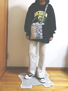 「иваси/イヴァシー（イヴァシー）のアイテム」を使った、ばな奈さん（レディース・157cm）の春コーディネート