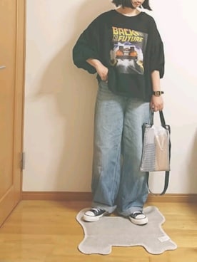 「иваси/イヴァシー（イヴァシー）のアイテム」を使った、ばな奈さん（レディース・157cm）の春コーディネート