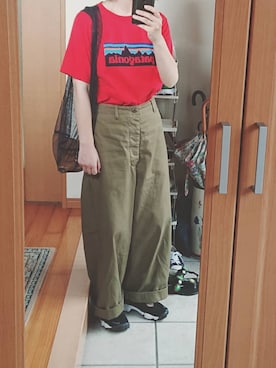「メッシュバッグ」｜「アイテム（スニーカー）」を使った、ばな奈さん（レディース・157cm）の夏コーディネート