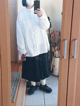 「キュロット」｜「アイテム（レッグウェア）」を使った、ばな奈さん（レディース・157cm）の春コーディネート