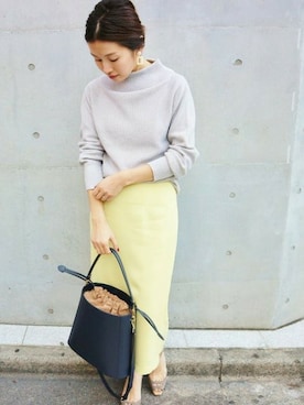 「IENA（イエナ）のアイテム（アクセサリー）」を使った、Suzyさん（レディース・159cm）の冬コーディネート