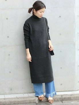 「IENA（イエナ）のアイテム（ワンピース/ドレス）」を使った、Suzyさん（レディース・159cm）の冬コーディネート