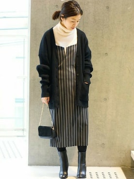 「キャミソールワンピース」｜Suzyさん（レディース・159cm）の冬コーディネート