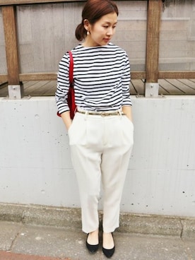「キレイめパンツ」｜Suzyさん（レディース・159cm）の冬コーディネート