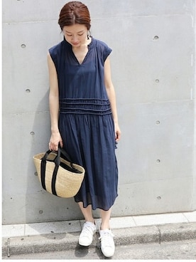 「IENA（イエナ）のアイテム（ワンピース/ドレス）」を使った、Suzyさん（レディース・159cm）の春コーディネート