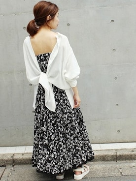 「IENA LA BOUCLE（イエナラブークル）のアイテム」を使った、Suzyさん（レディース・159cm）の夏コーディネート