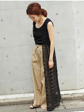 「IENA LA BOUCLE（イエナラブークル）のアイテム」を使った、Suzyさん（レディース・159cm）の夏コーディネート