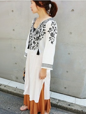 「IENA（イエナ）のアイテム（ワンピース/ドレス）」を使った、Suzyさん（レディース・159cm）の夏コーディネート