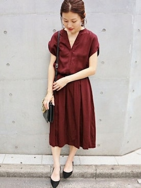 「IENA（イエナ）のアイテム（ワンピース/ドレス）」を使った、Suzyさん（レディース・159cm）の夏コーディネート