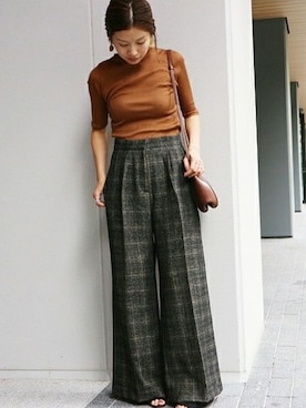 「IENA（イエナ）のアイテム（パンツ）」を使った、Suzyさん（レディース・159cm）の夏コーディネート