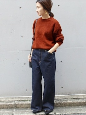 「AURALEE」｜Suzyさん（レディース・159cm）の秋コーディネート