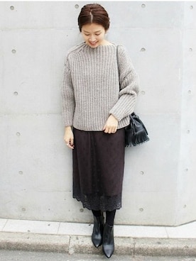 Suzyさん(レディース・159cm)の冬コーディネート