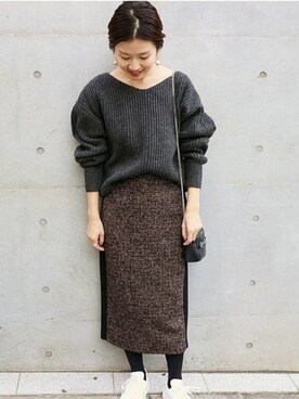 IENA（イエナ）の「IENA×Naoko Tsuji チェックバイカラースカート