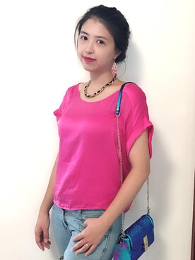 「Forever New（フォーエバーニュー）のアイテム」を使った、Wendy.Zさん（レディース・161cm）の夏コーディネート