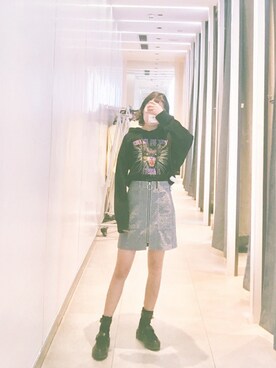 「UR」｜范子柚さん（レディース・158cm）の冬コーディネート