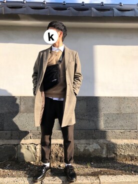「Right-on（ライトオン）のアイテム（ダウンジャケット/コート）」を使った、KMCP1203さん（メンズ・167cm）の冬コーディネート